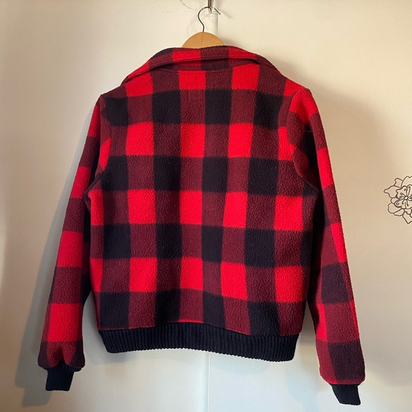 Vintage Polar Fleece 1/4 zip Pullover Coat Jacket Sweater Layer 80s - Picture 6 of 11